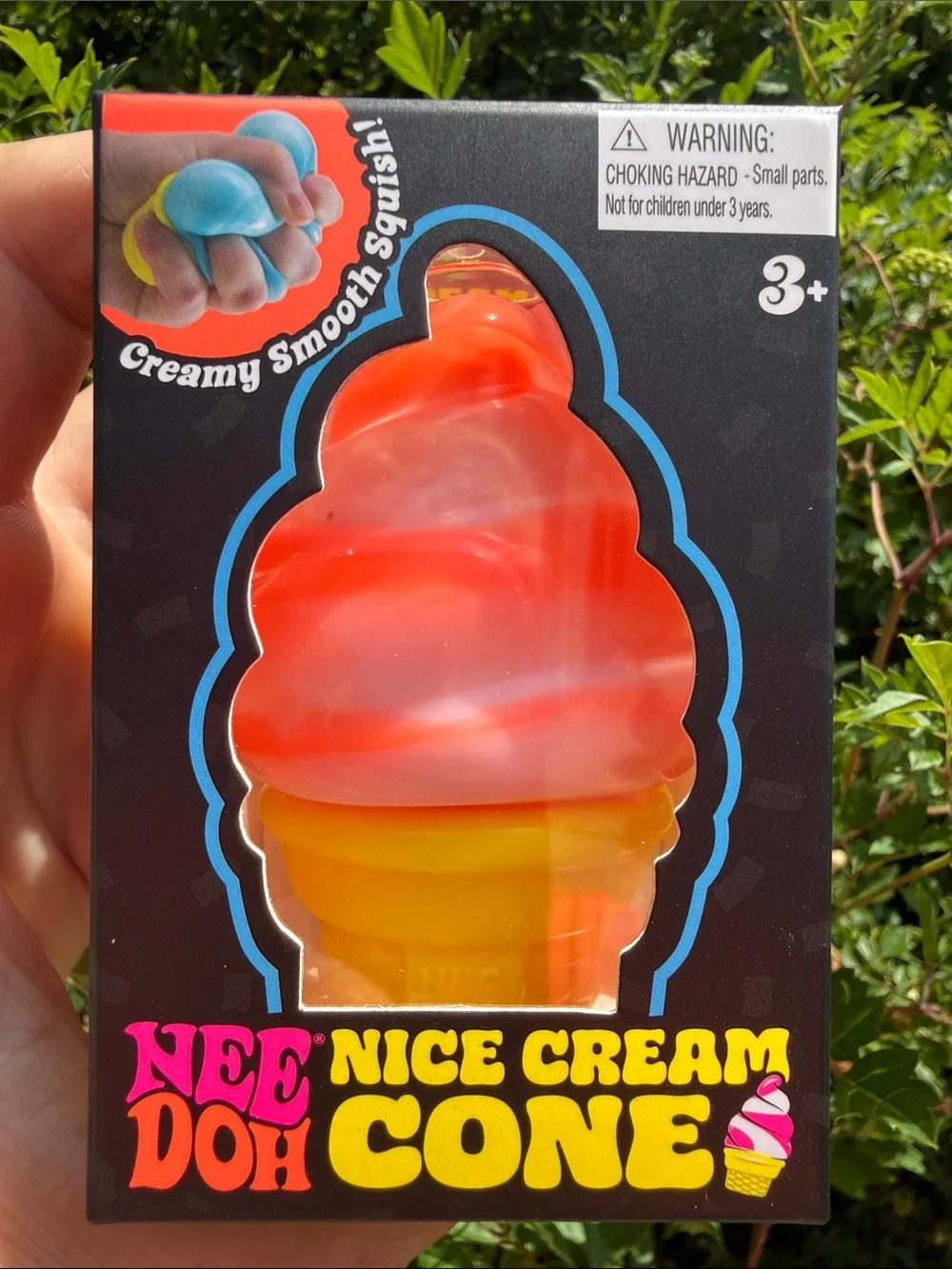Ice Cream Cone Squishy Toy - Orange & Yellow